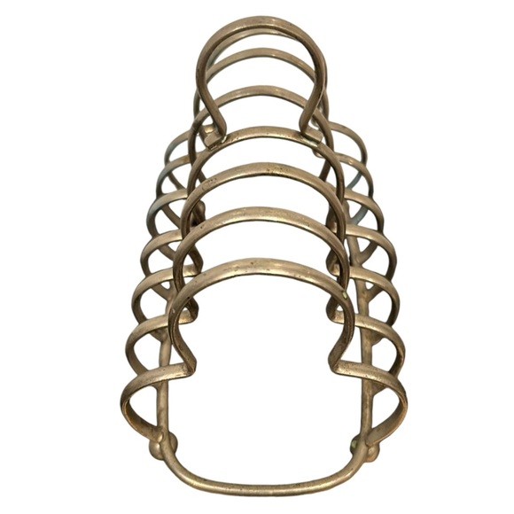 Antique Vintage French Silver Plate 6 Slice Toast Rack Letter Holder w/ Handle - Picture 7 of 11